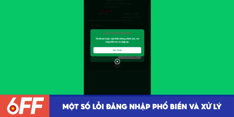 6FF đăng nhập không được thì phải làm sao?